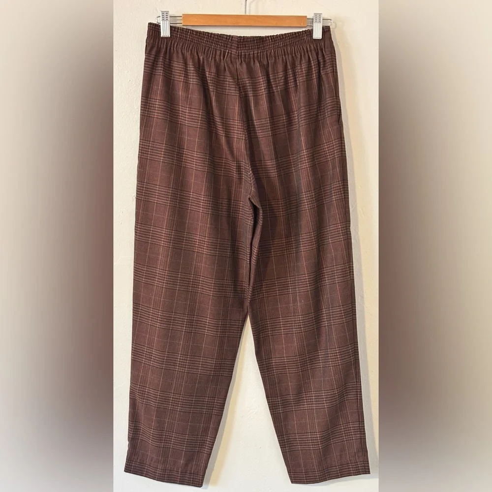 🌸 Madewell Women’s Small Brown Plaid Flannel Track Trouser Pants